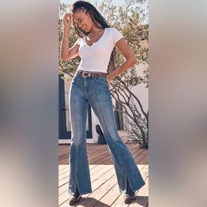 Wrangler High Rise Fierce Flare Split Hem